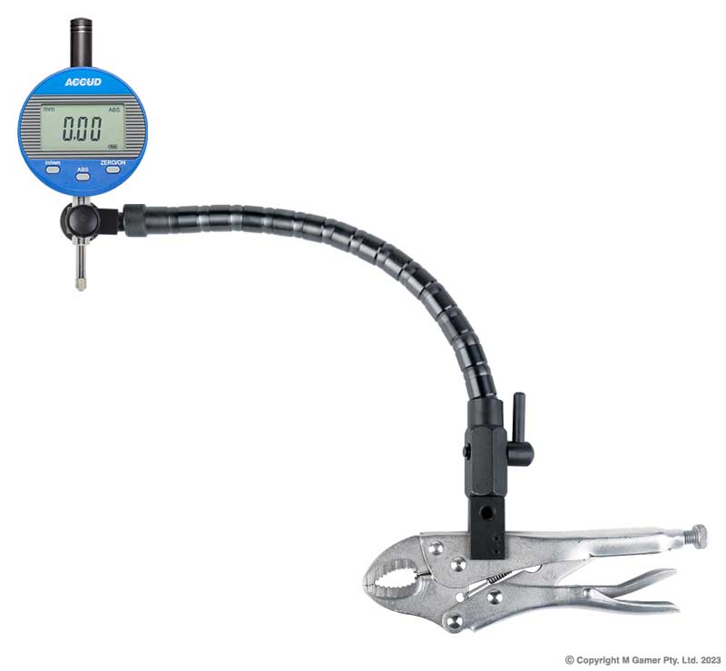 25 mm Indicator With Flex Arm Locking Plier Base